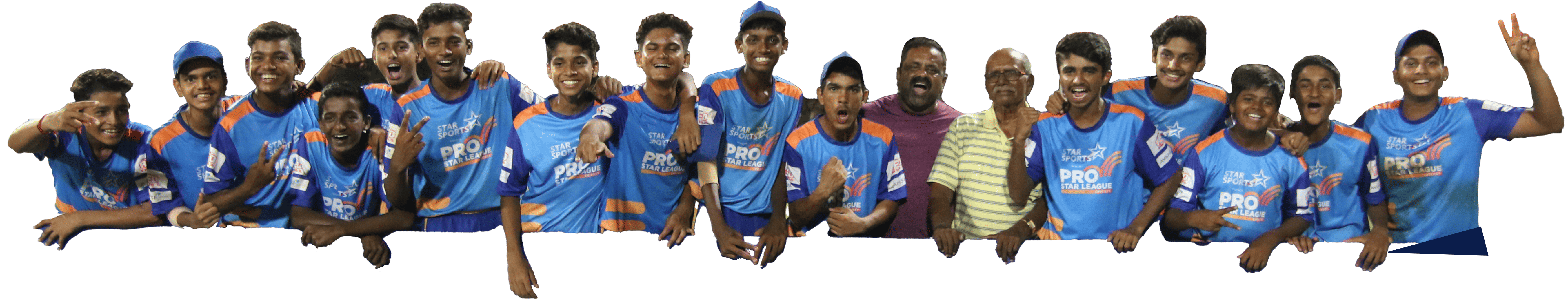 Players celebrating a win