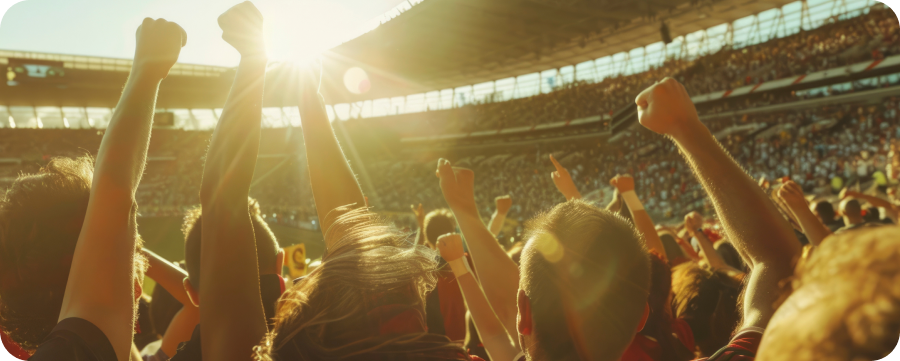Crowd Cheering at a stadium